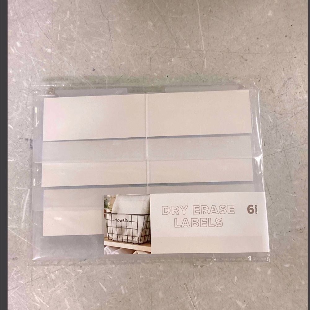 New! (6) Target Dry Erase Labels for Baskets/Bins Laundry Organization